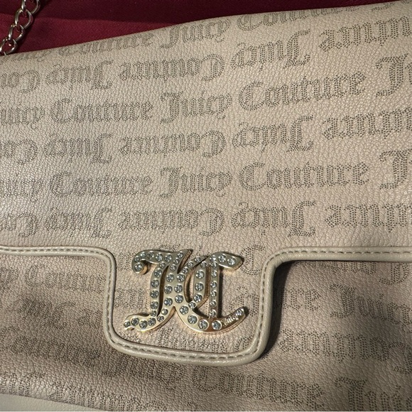 Juicy Couture Brighter Than A Diamond Classic Cream Monogram Shoulder Bag EUC - Picture 4 of 16